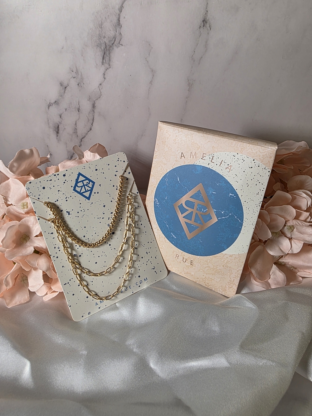 Amelia Rue - Gold Layered Chain Necklace Set